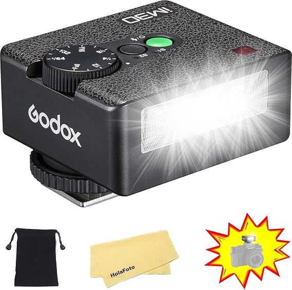 Godox iM30 iFlash Camera Flash,GN15 7:1/64 to Full Flash Power Steps,3.6s Recycle Time,CCT 6500K±200K with S1/S2 Optical Trigger for Canon Sony Nikon Fujifilm Fuji Olympus Panasonic Etc Cameras