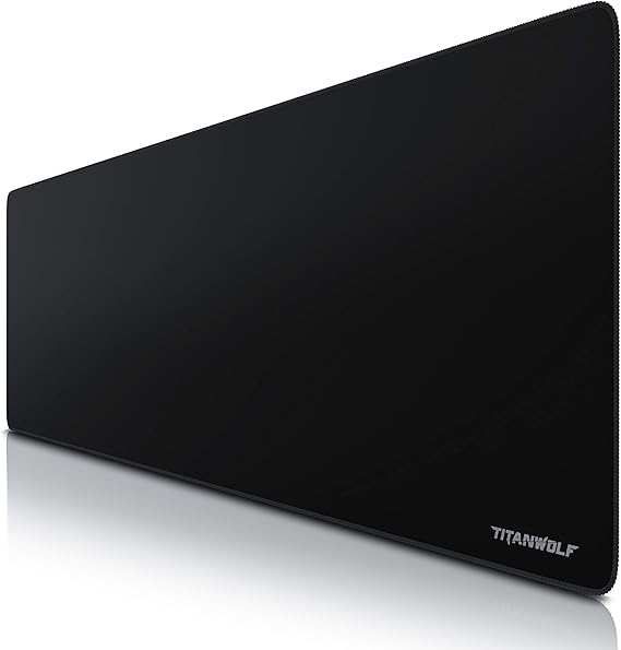 TITANWOLF - Extra Large Gaming Mouse Mat 1200x400mm Oversize - XXL Mouse Pad - Desk Pad L Extended – Mice Mat Pad For Precision and Speed - Non-Slip Rubber Base – For Mouse and Keyboard - Black