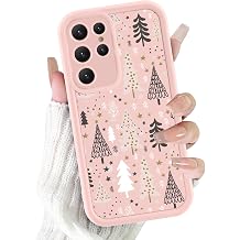 Phoona Christmas Pink Print Phone Case for Samsung Galaxy A35 5G 6.6",with Aesthetics Pattern Design Soft TPU Silicone Xmas Cases, Shockproof Bumper Protector Camera Girls Women Cover,Sterne