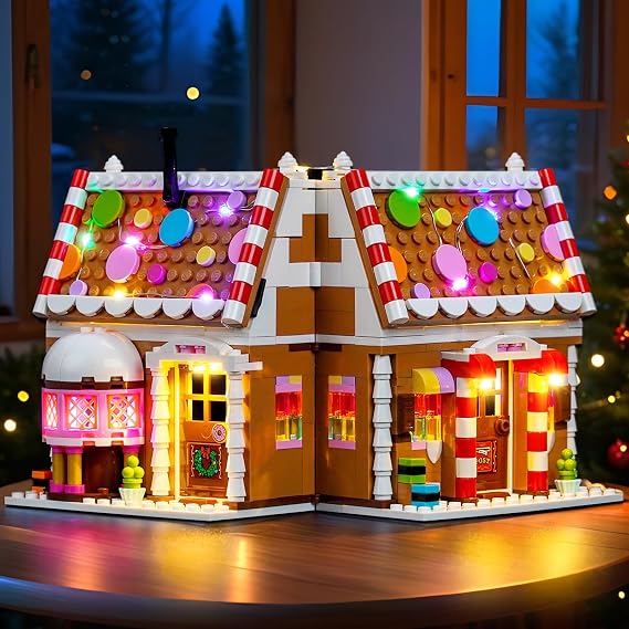 LocoLee Light kit Compatible with Lego 40809 Festive Gingerbread House - No Model Only Light, LED Lighting Accessories Compatible with Lego 40809 (Standard Version)