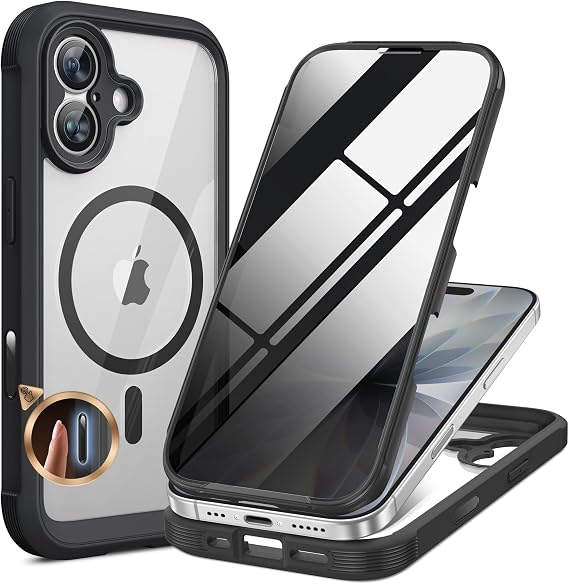 Miracase PrivacyCase for iPhone 17 Case, Full Body Bumper Fit for MagSafe