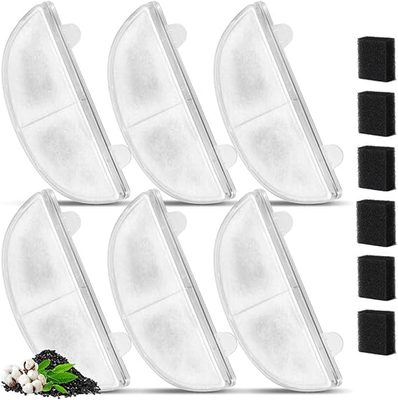 Cat Water Fountain Filters for Homerunpet WF20, Homerunpet Pet Fountain Filters Replacements Cat Water Fountain Filters Pet Water Dispenser Filter for Cats, Dogs and House Pets (6PCS)