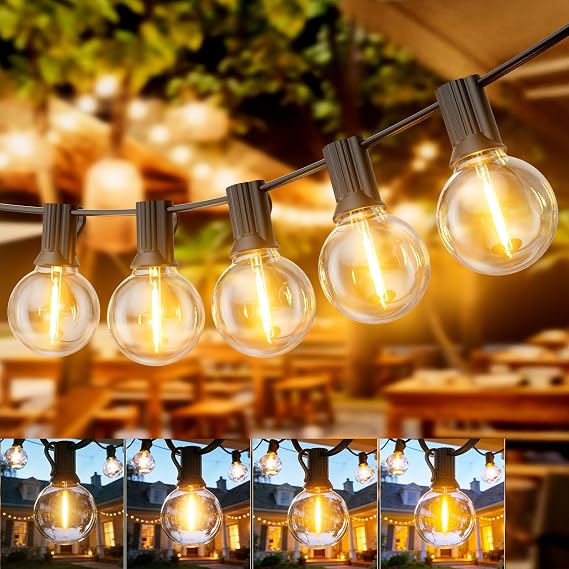 LED Festoon Lights Outdoor 100FT/30M String Lights Shatterproof [Energy Class G]