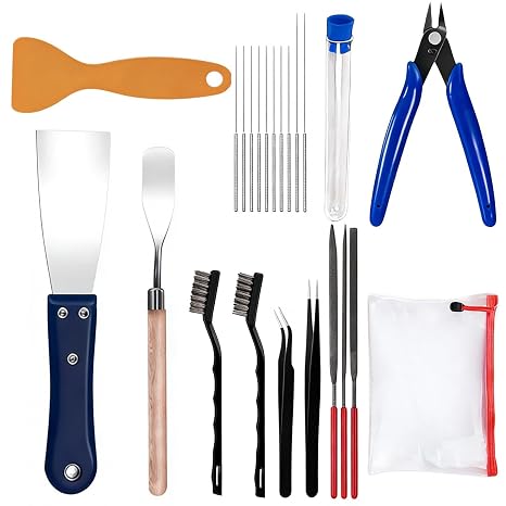 23PCS 3D Printer Tool Kit, Durable Nozzle Cleaning Tools for Comprehensive 3D Printer Maintenance
