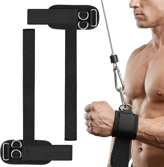 2pcs Weight Lifting Straps,With Cuffed D Ring,Enhanced Grip,Wrist Support | Durable Gym Wrist Straps,Wrist Support,10mm Neoprene Padded,for Cable Machine Workout,Weightlifting Strap for Men Women