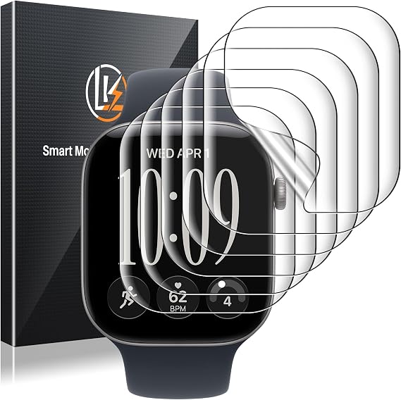 LK 6 Pack Case Screen Protector for Apple Watch Series 12/11/10 46mm