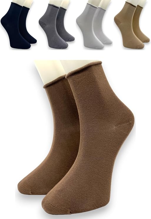 Socks Premium 5 Çift Bambu Kadın Lastiksiz Roll Top Soket Dikişsiz Çorap/Iz Bırakmaz/Sıkmayan Çorap