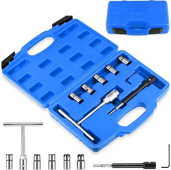7PCS Diesel Injector Seat Cutter Set Cleaning Tool Kit