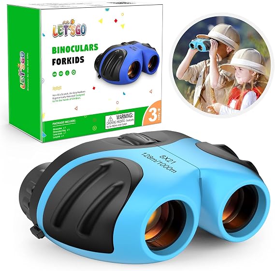 EUTOYZ Binoculars, Boy Toys for 3-10 Year Old Boy Girl Gift for 3-12 Year Olds Boys Toys Age 3-10 Toddler Toys Kids Sensory Toys Age 3 4 5 6 Sensory Toys Child Birthday Gifts Outdoor Toys Light Blue