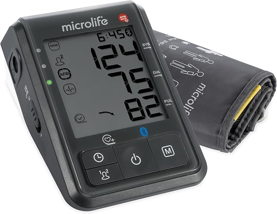 Microlife BP B6 Connect Bluetooth Upper Arm Blood Pressure Monitor, AFIBsens Detection, MAM Tech, 2 User Memory, Universal Cuff