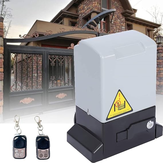 Automatic Sliding Gate Opener Kit with Remote Controls and Infrared Sensor for Enhanced Driveway Security and Convenience