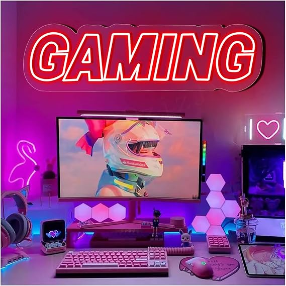 LED Neon Işıkları/Işık Tabelaları/Reklam Panoları Neon Işıkları/Işık Tabelaları/Reklam Panosu 'Gaming'Lights, Akrilik Neon Tabela LED Özel Oturma Odası İçin