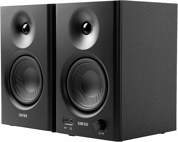 Edifier Edifier MR4 42W 2.0ch PC Active Near-Field Monitor Speaker | 4-Inch Mid-Bass Unit High Sound Quality | Built-in Amplifier for DTM, Composition, Studio Monitor Use | Wired External | TRS