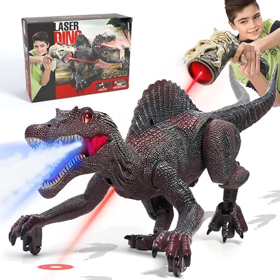 FRUSE Remote Controlled Dinosaur Toy with Light Tracking for Children