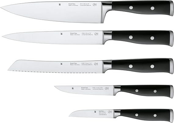 WMF Grand Class Messerset 5teilig Made in Germany 5 Messer geschmiedet Küchenmesser Performance Cut Spezialklingenstahl