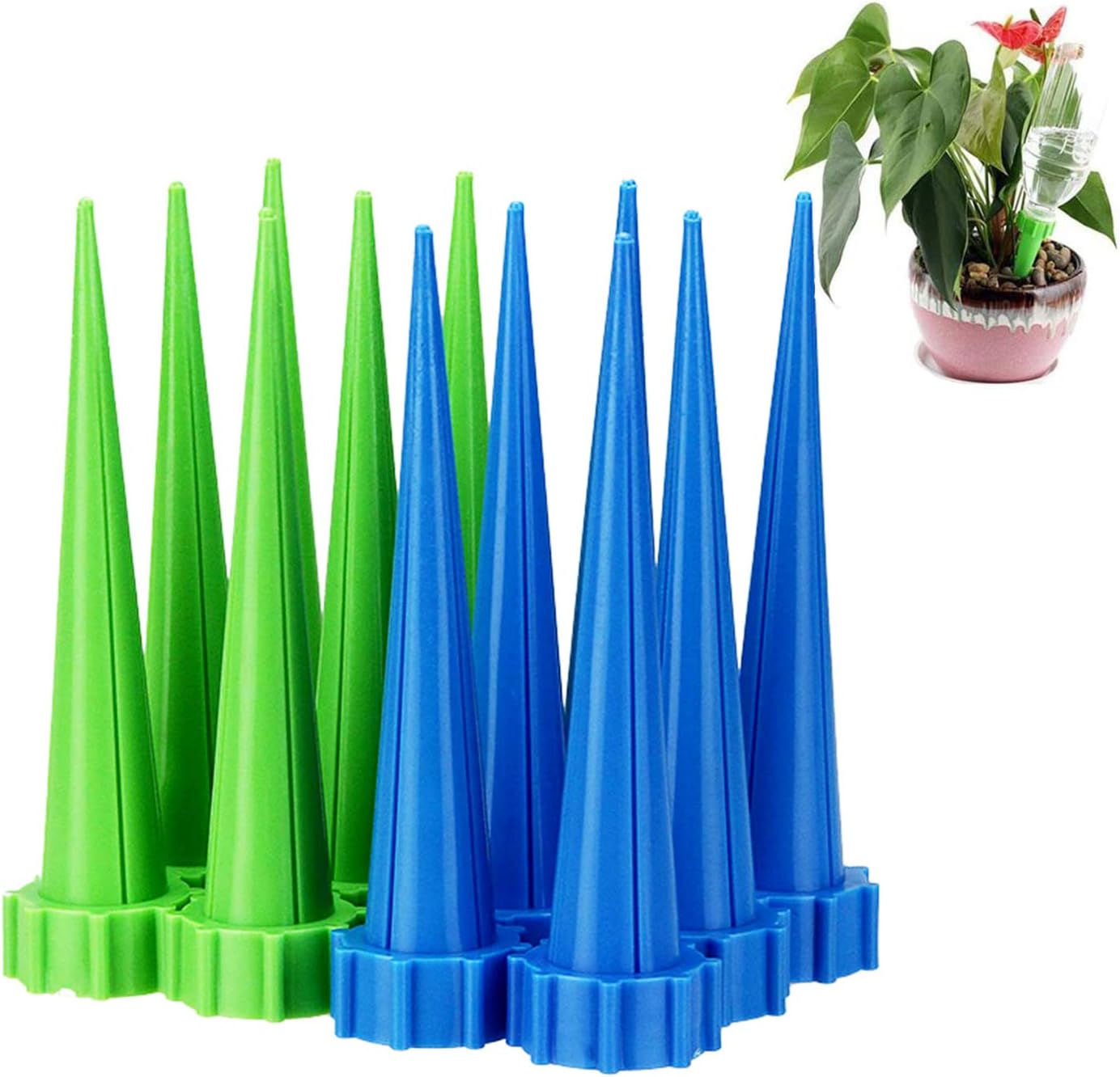 SKYPRO 12 automatic plant irrigation nails, cone plant, drip irrigation stake, for garden, home, indoor and outdoor
