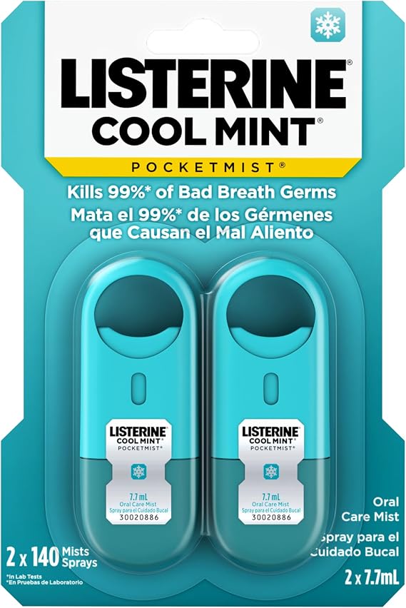 Listerine Pocketmist Soğuk Nane Ağız Bakım Sisi Kötü Nefesten Kurtar, 2'li Paket