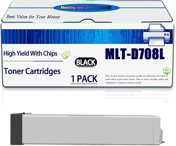 Compatible for Samsung MLT-D708L Toner Cartridges MultiXpress SMART K4250LX K4300LX MX4 K4350LX Printers, High Yield 45000 Pages, with Chip (1 Pack Black)
