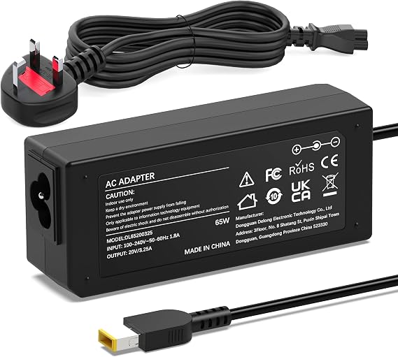 65W Yellow USB Laptop Charger Compatible with Lenovo Thinkpad Yoga Series