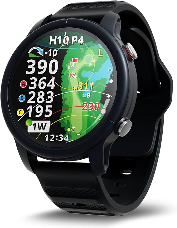 Shot Navi VELLIX V14 BK Golf GPS Navigation Watch Type, Multi-Positioning Compatible, Competition Use, Black
