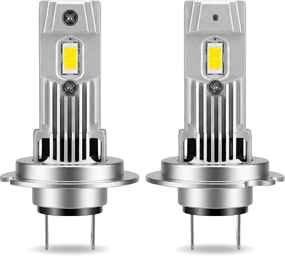 H7 LED Headlight Bulbs, 4000LM, 6000K, 1:1 Halogen Size, Pack of 2