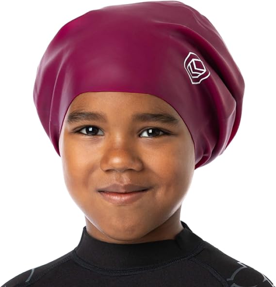 SOUL CAP - Kids Swim Cap – Large Swimming Cap for Children with Long Hair, Braids, Dreadlocks, Weaves, Extensions, Curls & Afros – Silicone