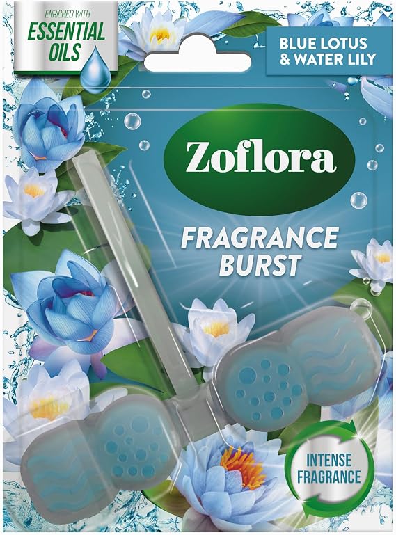 Zoflora Blue Lotus & Water Lily Rim Blocks Toilet Freshener, 1 x 72g