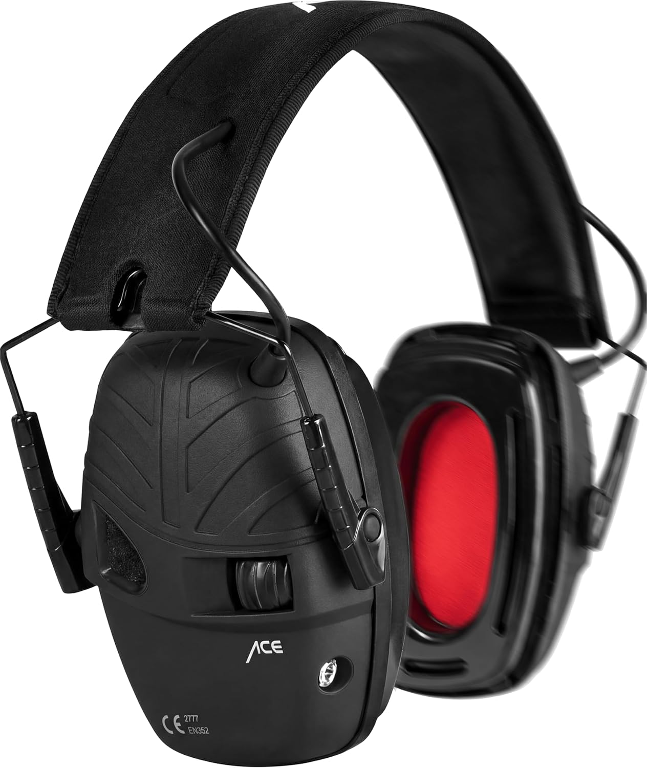 ACE Alpha Electronic Ear Defenders - with Gel Cushion and Active Noise Gain - SNR: 29 dB black Einheitsgröße