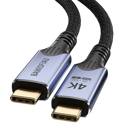 Type c to Type c Cable,20gbps USB c 3.2 gen 2,4k@60Hz Video,usbc Cable Monitor,240w USB c Cable,high Speed USB c Cable,2FT USB c Cord Compatible with Thunderbolt 4/3