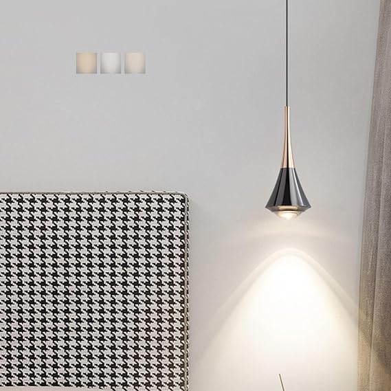 LED sarkıt lamba, su damlaları, modern, dokunmatik şalterli, üç renk sıcaklığı, kısılabilir, yüksekliği ayarlanabilir, oturma odası, yatak odası, mutfak adası için (siyah) [Enerji Sınıfı A+++]