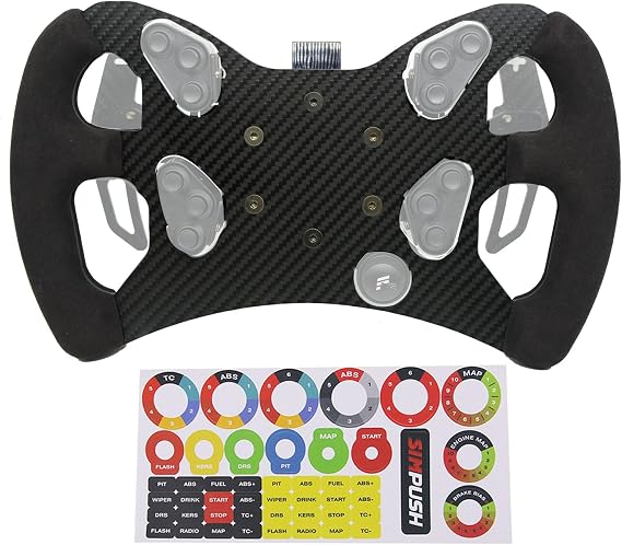 32cm/12" Replace lightweight Suede Formula GT3 STYLE Racing MOD For ClubSport Universal Hub V2 Steering Wheel;Compatible with ClubSport Wheel Rim 320 Alcantara (FANATEC CSL Universal Hub V2)