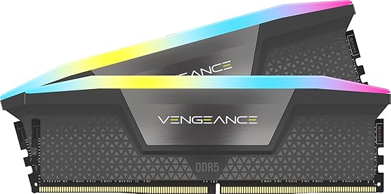CORSAIR Vengeance RGB DDR5 32GB (2x16GB) DDR5 6000MHz CL36 AMD Expo Intel XMP iCUE Uyumlu Bilgisayar Belleği - Gri (CMH32GX5M2E6000Z36) | Masaüstü Oyun Belleği, AMD EXPO ve Intel XMP 3.0 Uyumlu, CL36, Gri, CMH32GX5M2E6000Z36