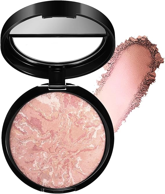 Colour Correcting Powder Foundation, Long-lasting 24H Wear, Shimmer Brick Pressed Bronzer, Full Coverage, Transfer,Matte Natural Finish, New Formula (#02 Fair)