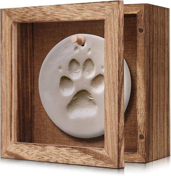 5x5 Small Shadow Box Frame Display Case, Magnetic Door, with Linen Back , for Memory Box, CD Frame Display Case, Seashell, Flower, Pictures, Pet Memory Display Box, Wood Pin