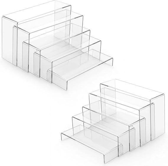 10-Pack Clear Acrylic Display Risers for Cupcakes/Collectibles