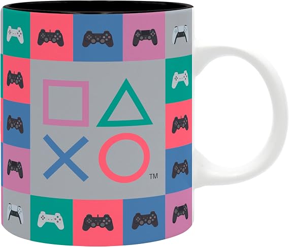 ABYSTYLE PlayStation Controllers Ceramic Novelty Coffee & Tea 320ml / 11oz Mug | PlayStation Mug | Coffee Mug | PlayStation Merchandise | PlayStation Gifts