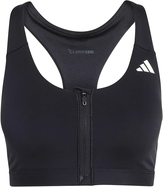 adidas Optime Essentials Workout Zip-Front Medium Support Bra
