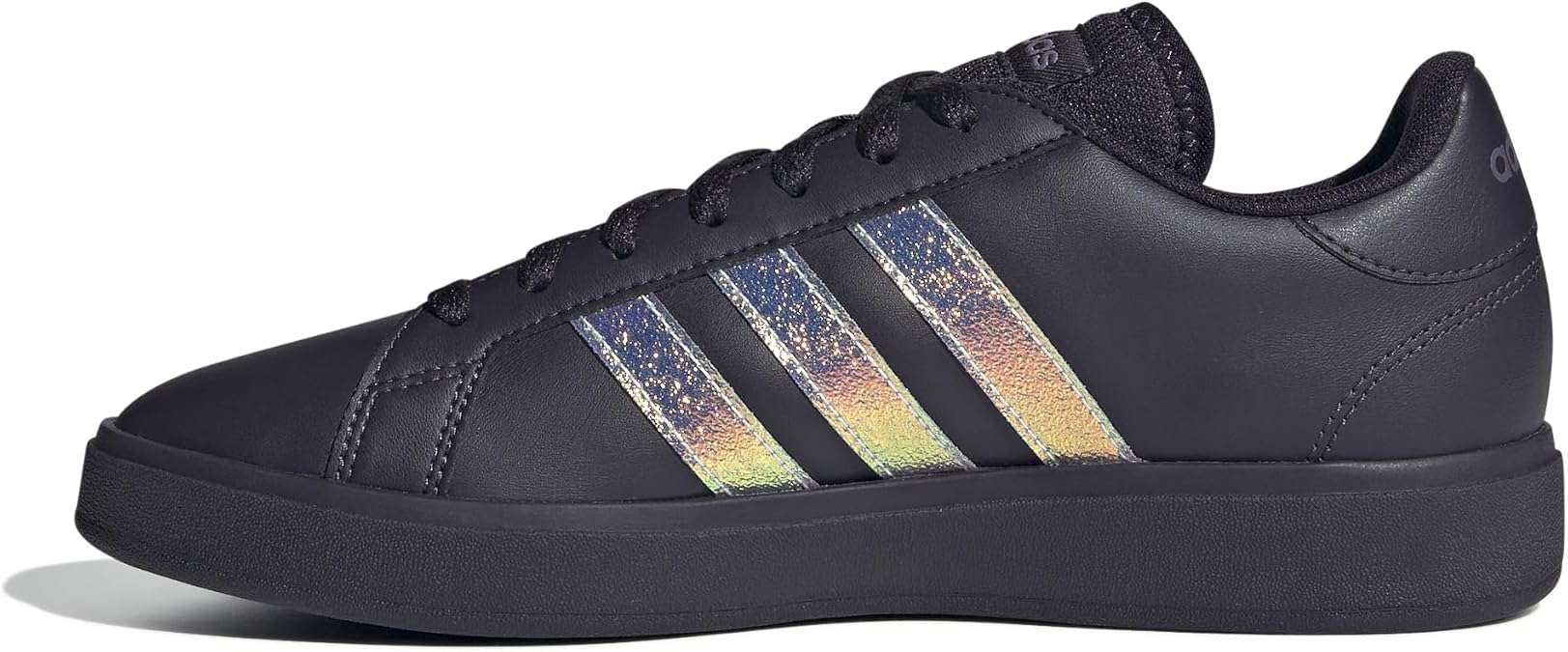adidas Women's Grand Court Base 2.0 Shoes, Aurora Black/Aurora Black/Shadow Violet, 5 UK