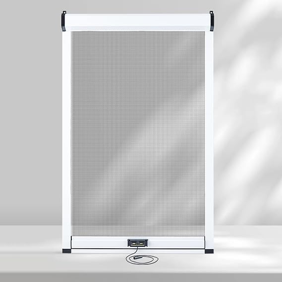Customize Window Screen, Roll-up Window Mosquito Net, Telescopic Push-pull Type Windows Netting, Built-in Buffer Removable Invisible Screen, Aluminum Alloy Frame