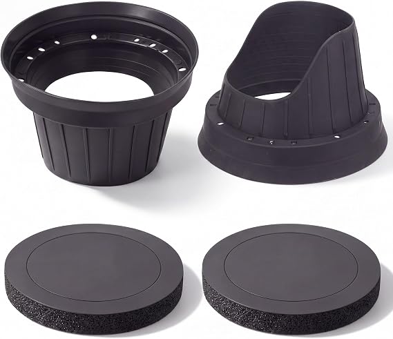 Hohean 6.5インチ シリコンカースピーカーバッフルキット フォームリング付き スピーカー防水レインバッフルシールド ドアオーディオ保護用 振動を低減 音質を向上 2個パック