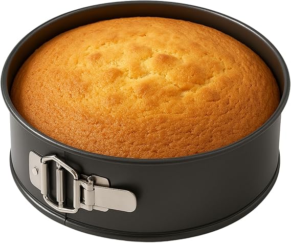 CHEFZOCO Round Pastry Mould, Cake Mould, Baking Mould, Cake Mould, Cake Mould, Holds up to 230°C, Non-Stick, Quick Release Clip-Clap, Diameter 20 cm
