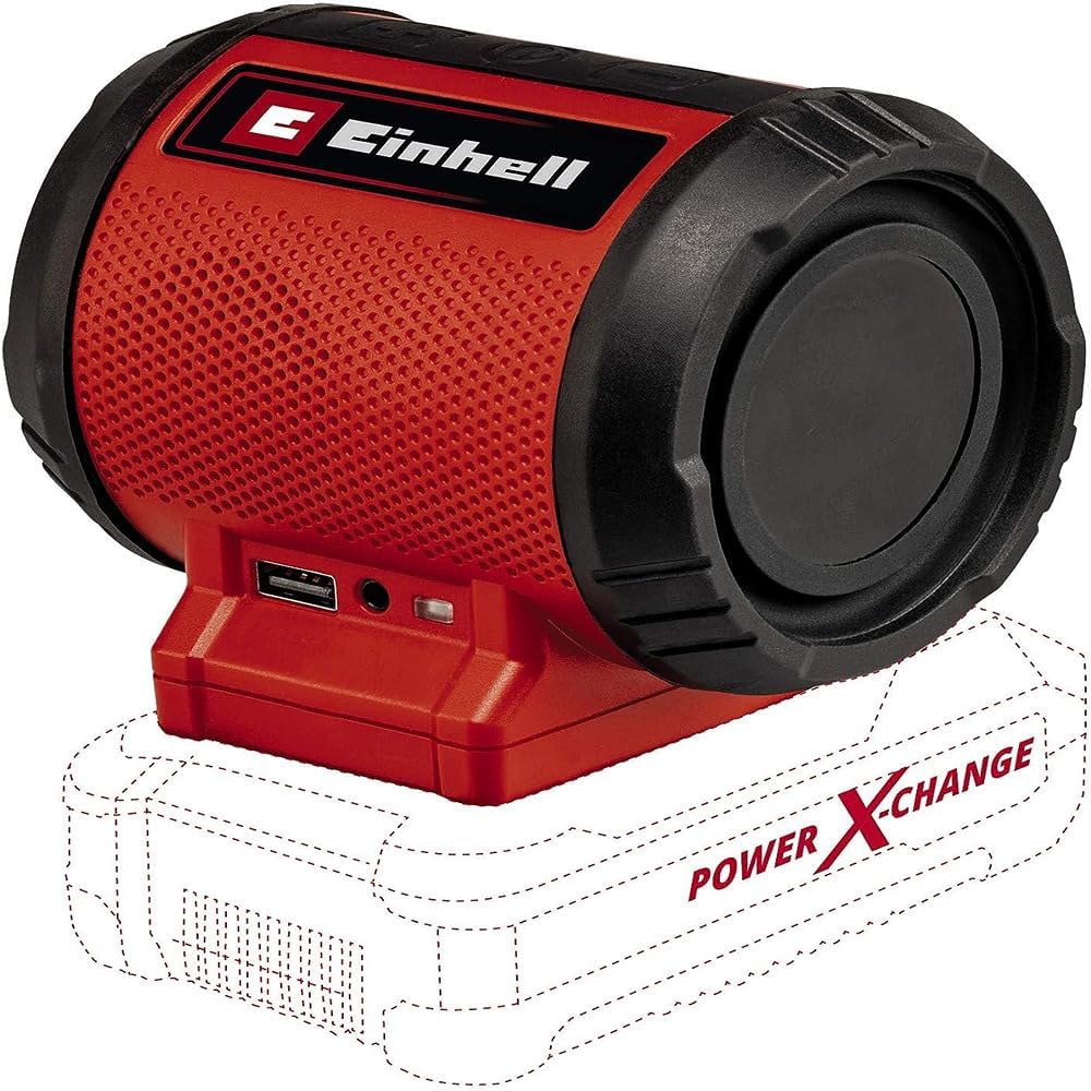 Einhell Akülü Hoparlör TC-SR 18 Li BT - Solo Power X-Change Lityum-İyon, maksimum 85 dB, Bluetooth, AUXUSB girişi, sezgisel kontrol paneli, akü ve şarj cihazı dahil değildir - 4514150