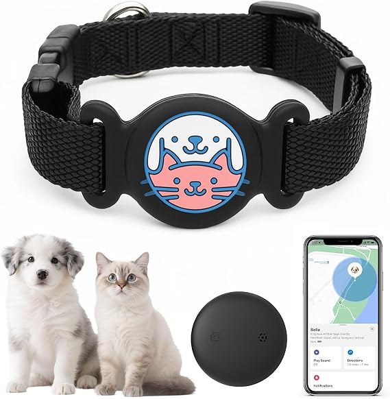 Cat Tracker, Dog Tracker, GPS Cat Trackers Collar(Only Android), Pet Trackers for Cats with No Monthly Fees, Real-Time Location Tracking, Waterproof, Anti-Loss, Ideal for Pet Safety and Tracking
