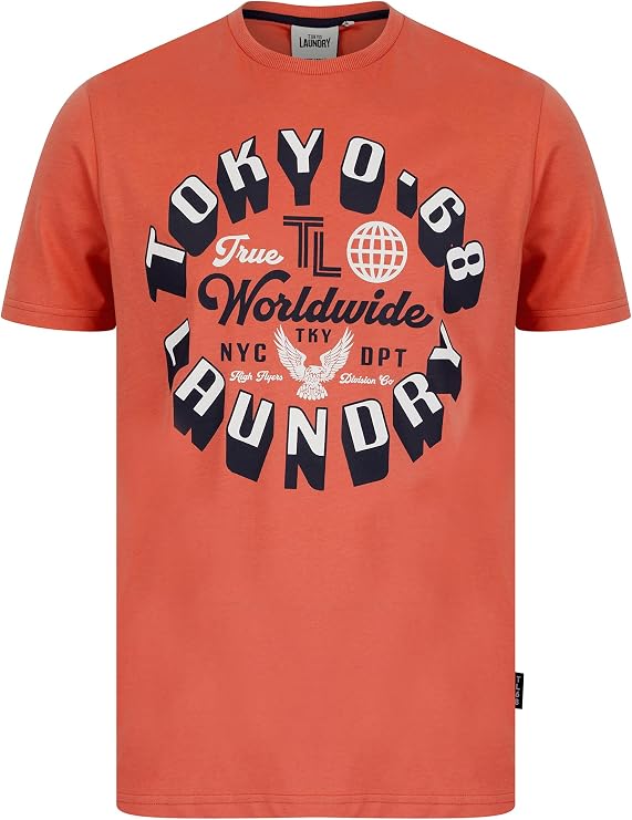 Tokyo Laundry Men's 'Crossing' Retro Graphic Cotton Crew Neck T-Shirt