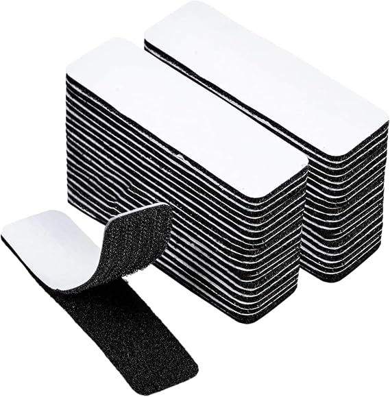 40 Pack Hook and Loop Tape, Heavy Duty 1x4 Inch Industrial Strength Sticky Pads Extra Strong Hook and Loop Tape for Walls Doors