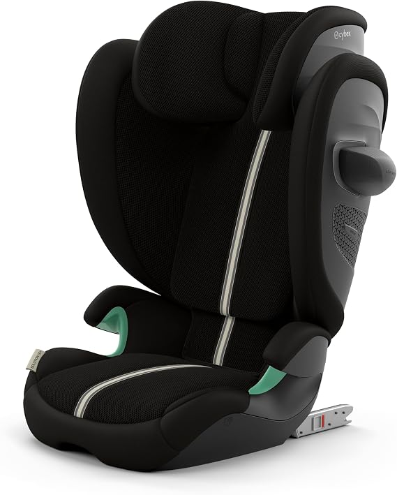 CYBEX Gold child car seat Solution G2 Plus, For ages 3 months to 12 year olds (100 - 150 cm), Max. 50 kg, For cars with and without ISOFIX, Moon Black (Black)
