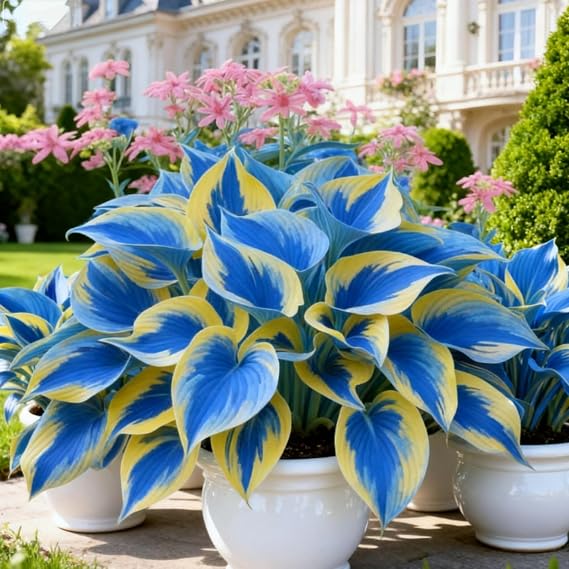 Hosta Bulbs.Strong Plants That Grow Well Mix Golden Jade Carving Feels Beautiful-/（NVNJHJN）.-4 rhizomes-G