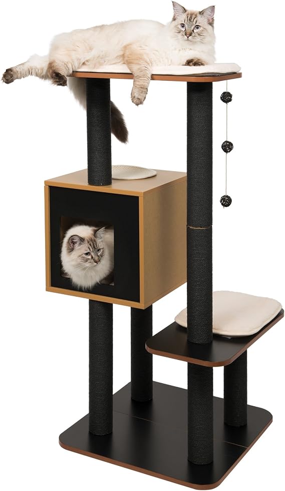 Vesper Cat Tree, High Base, Siyah, 52046