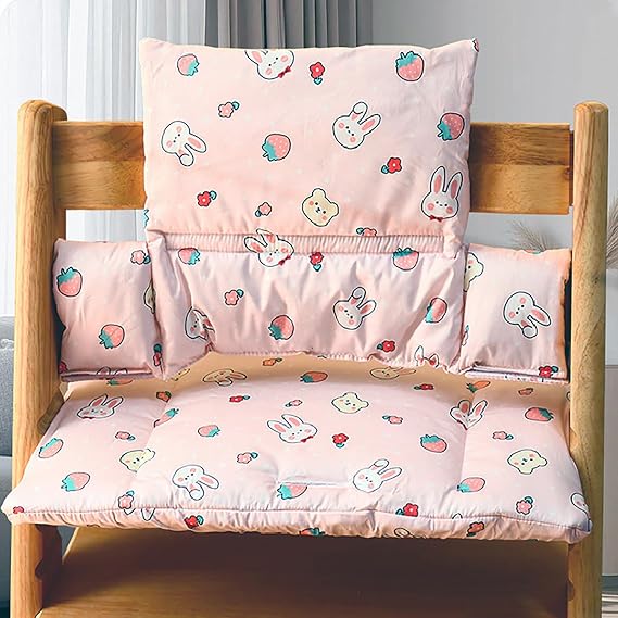 High Chair Cushion Soft and Comfortable Cushion for Trip Trapp High Chair Wooden Highchair Protection Pad With Cute Graphics, For Tripp Trapp Cushion Makes Baby Sitting Safer And More Comfortable