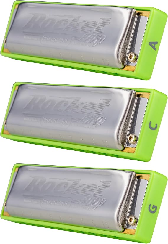 Hohner Rocket Amp Harmonica Propack - C,G,A Major (M2015PP)